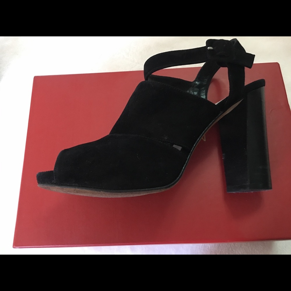 Delman Block Heel Open Toe Shoe - image 1